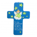 Schutzengel Kreuz "Lotte" grün-blau